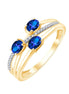 Toi & Moi Saphir & Diamants 0,04ct I