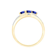 Toi & Moi Saphir & Diamants 0,04ct I
