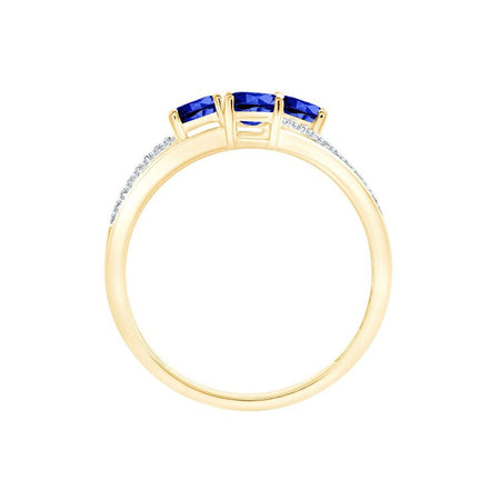 Toi & Moi Saphir & Diamants 0,04ct I