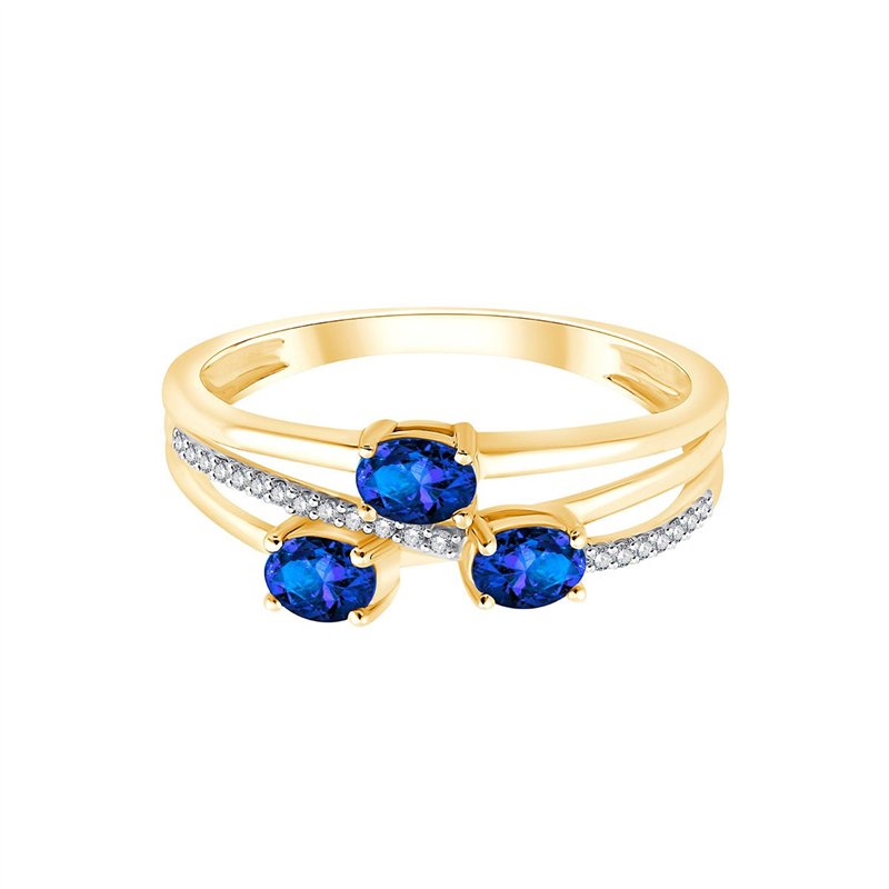 Toi & Moi Saphir & Diamants 0,04ct I