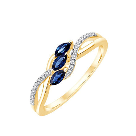 Toi et Moi Saphir et Diamants 0,05ct