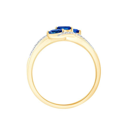 Toi et Moi Saphir et Diamants 0,05ct