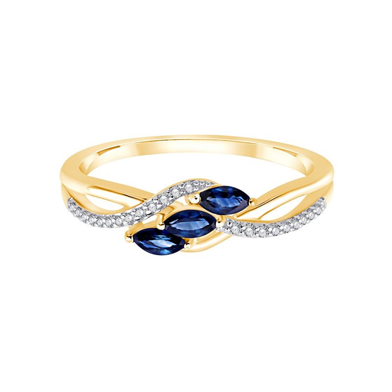 Toi et Moi Saphir et Diamants 0,05ct