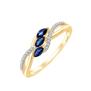 Toi et Moi Saphir et Diamants 0,05ct