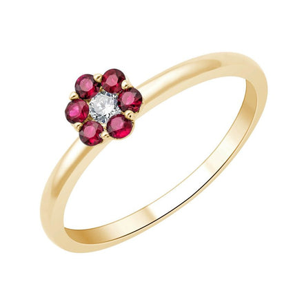 Rubis et diamants 0,04 ct II