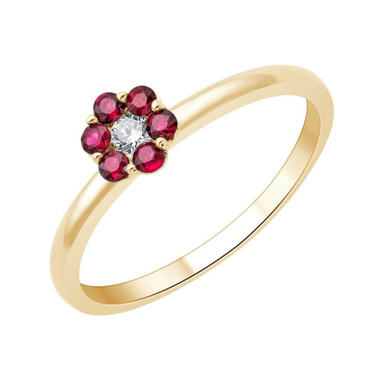 Rubis et diamants 0,04 ct II