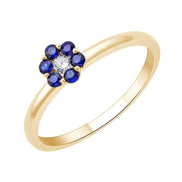 Saphir et diamants 0,04 ct II