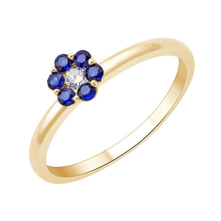 Saphir et diamants 0,04 ct II