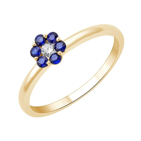 Saphir et diamants 0,04 ct II