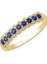 Demi Alliance Serti Clos Saphir & Diamants 0,13ct