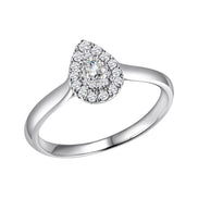 BAGUE CAPRICE DIAMANT TAILLE POIRE S