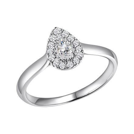 BAGUE CAPRICE DIAMANT TAILLE POIRE S