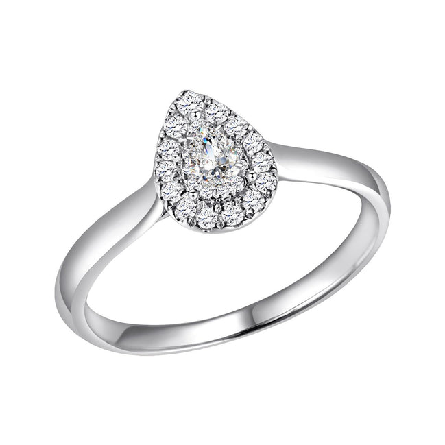 BAGUE CAPRICE DIAMANT TAILLE POIRE S