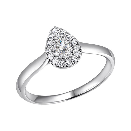 BAGUE CAPRICE DIAMANT TAILLE POIRE S
