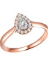 Poire Serti Griffe Diamant 0,22ct