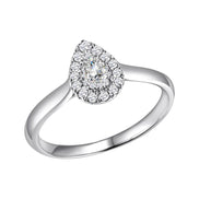 Poire Serti Griffe Diamant 0,22ct