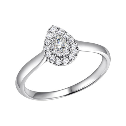 Poire Serti Griffe Diamant 0,22ct