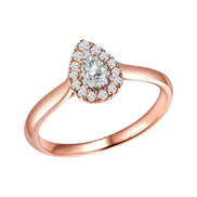 Poire Serti Griffe Diamant 0,22ct