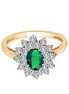 Émeraude et diamants 0,17 ct II