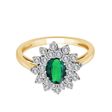 Émeraude et diamants 0,17 ct II