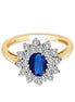 Saphir et diamants 0,17 ct II