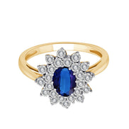 Saphir et diamants 0,17 ct II