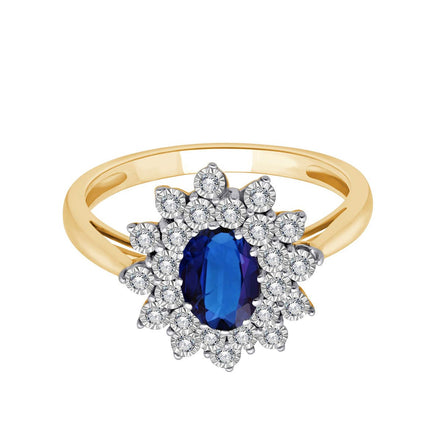 Saphir et diamants 0,17 ct II