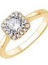 Solitaire Accompagné Serti Clos Diamant 0,62ct
