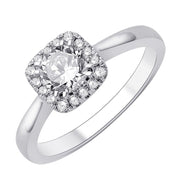 Solitaire Accompagné Serti Clos Diamant 0,62ct