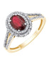 Oval Ruby & Diamond 0.38ct
