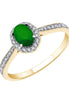 Oval Emerald & Diamond 0.25ct