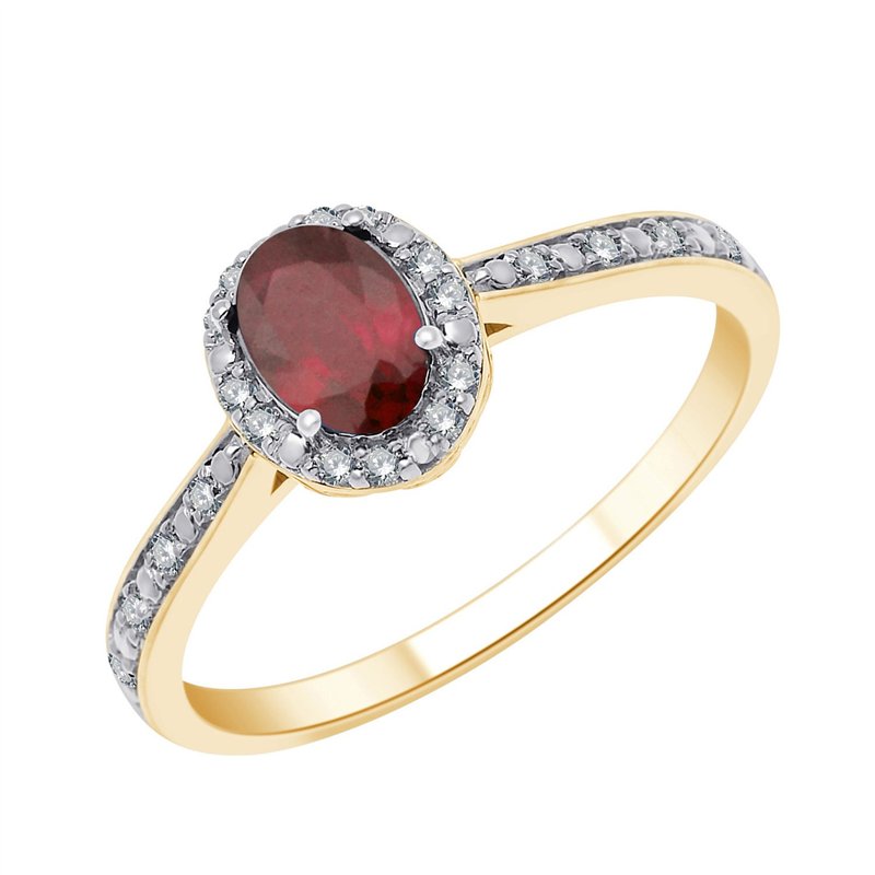 Ovale Rubis & Diamants 0,25 ct