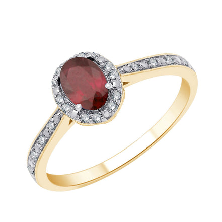 Ovale Rubis & Diamants 0,25 ct