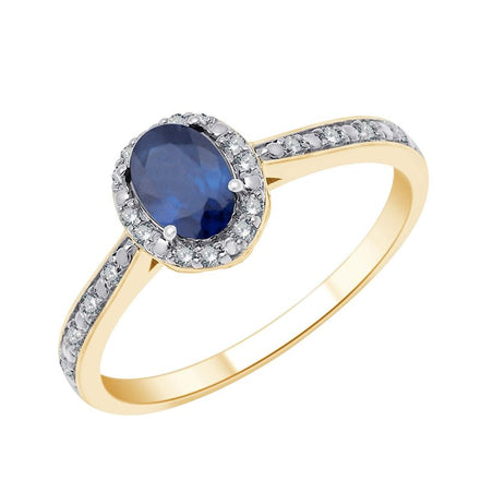 Oval Sapphire & Diamond 0.25ct