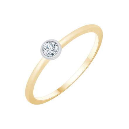 Solitaire Serti Clos Diamant 0,09ct I