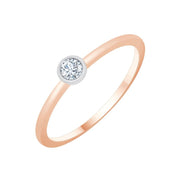 Solitaire Serti Clos Diamant 0,09ct I