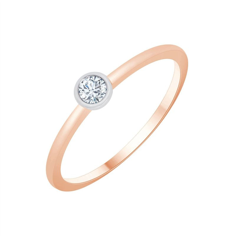 Solitaire Serti Clos Diamant 0,09ct I