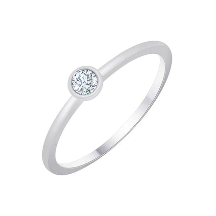 Solitaire Serti Clos Diamant 0,09ct I