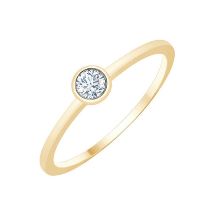 Solitaire Serti Clos Diamant 0,15ct I