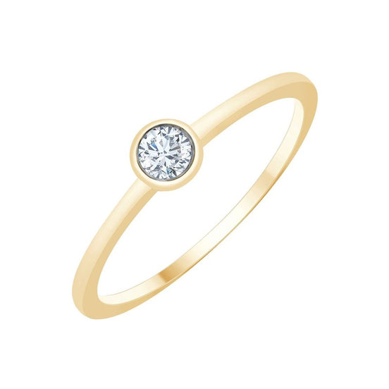Solitaire Serti Clos Diamant 0,15ct I