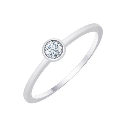 Solitaire Serti Clos Diamant 0,15ct I