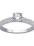 Solitaire Accompagné Serti Clos Diamant 0,69ct