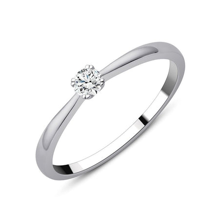 Solitaire Serti Clos Diamant 0,1ct I