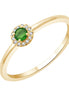 Bezel-set Emerald & Diamond 0.03ct
