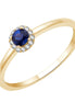 Serti clos Saphir & Diamants 0,06ct I