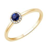 Serti clos Saphir & Diamants 0,06ct I