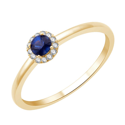 Serti clos Saphir & Diamants 0,06ct I