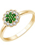 Émeraude et Diamants 0,14 ct