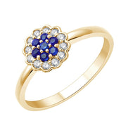 Saphir et diamants 0,14 ct