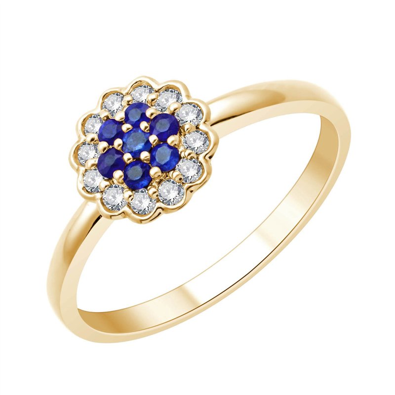 Saphir et diamants 0,14 ct